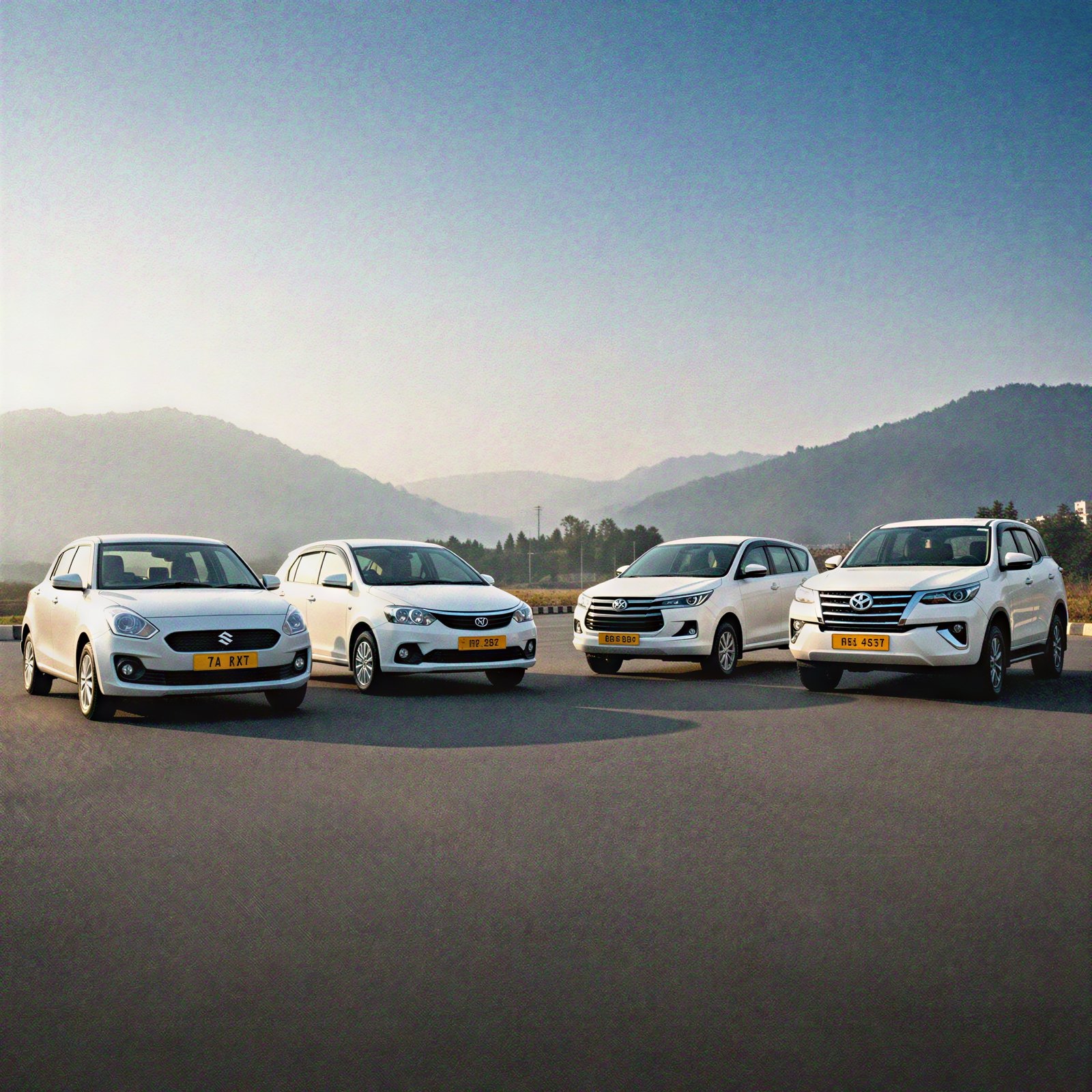 Happy customer with taxi